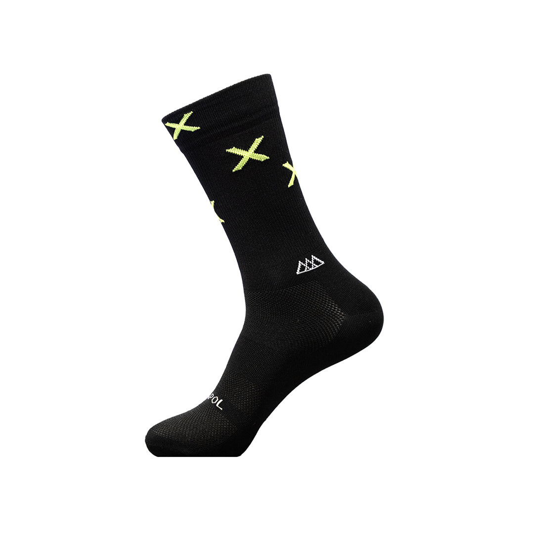 Socks 2Ex Negro Amarillo